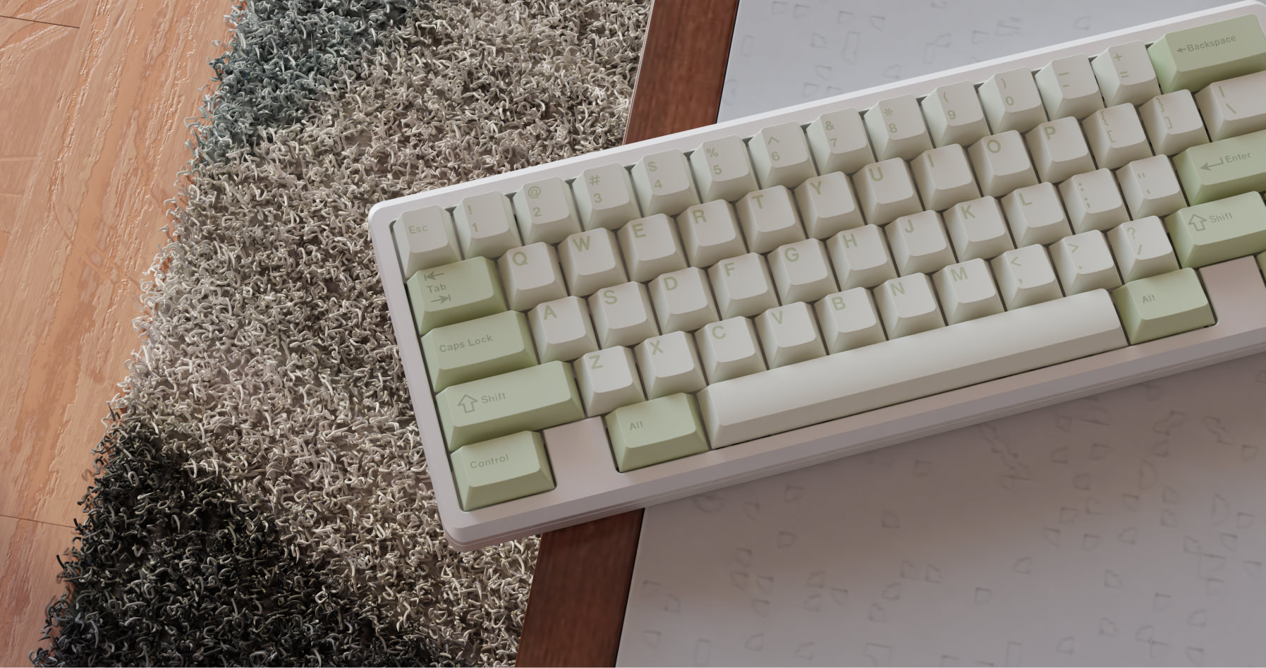 Melon Cream on the keyboard.
